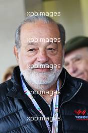 Carlos Slim Sr (MEX) Telmex and America Movil Chairman and Chief Executive. 30.10.2016. Formula 1 World Championship, Rd 19, Mexican Grand Prix, Mexico City, Mexico, Race Day.