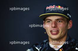 Max Verstappen (NLD) Red Bull Racing in the FIA Press Conference. 02.10.2016. Formula 1 World Championship, Rd 16, Malaysian Grand Prix, Sepang, Malaysia, Sunday.