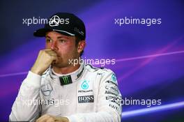 Nico Rosberg (GER) Mercedes AMG F1 in the FIA Press Conference. 02.10.2016. Formula 1 World Championship, Rd 16, Malaysian Grand Prix, Sepang, Malaysia, Sunday.