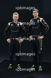 (L to R): Kevin Magnussen (DEN) Renault Sport Formula One Team with Jolyon Palmer (GBR) Renault Sport Formula One Team. 03.02.2016. Renault Sport Formula One Team RS16 Launch, Renault Technocentre, Paris, France.