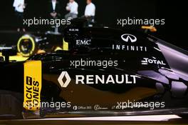 The Renault Sport F1 Team R16 is revealed. 03.02.2016. Renault Sport Formula One Team RS16 Launch, Renault Technocentre, Paris, France.