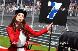 Grid girl. 01.05.2016. Formula 1 World Championship, Rd 4, Russian Grand Prix, Sochi Autodrom, Sochi, Russia, Race Day.