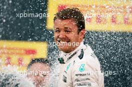 Race winner Nico Rosberg (GER) Mercedes AMG F1 celebrates with the champagne on the podium. 01.05.2016. Formula 1 World Championship, Rd 4, Russian Grand Prix, Sochi Autodrom, Sochi, Russia, Race Day.