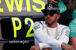 Lewis Hamilton (GBR) Mercedes AMG F1 celebrates a 1-2 finish for the team. 01.05.2016. Formula 1 World Championship, Rd 4, Russian Grand Prix, Sochi Autodrom, Sochi, Russia, Race Day.