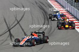 Pascal Wehrlein (GER) Manor Racing MRT05. 01.05.2016. Formula 1 World Championship, Rd 4, Russian Grand Prix, Sochi Autodrom, Sochi, Russia, Race Day.