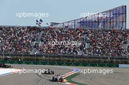 Romain Grosjean (FRA) Haas F1 Team VF-16. 01.05.2016. Formula 1 World Championship, Rd 4, Russian Grand Prix, Sochi Autodrom, Sochi, Russia, Race Day.