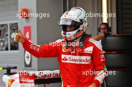 Sebastian Vettel (GER) Ferrari in parc ferme. 30.04.2016. Formula 1 World Championship, Rd 4, Russian Grand Prix, Sochi Autodrom, Sochi, Russia, Qualifying Day.