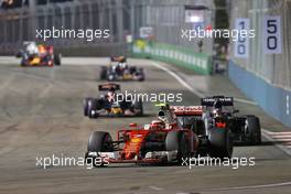 Kimi Raikkonen (FIN) Ferrari SF16-H. 18.09.2016. Formula 1 World Championship, Rd 15, Singapore Grand Prix, Marina Bay Street Circuit, Singapore, Race Day.