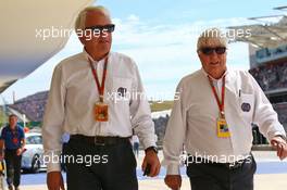 (L to R): Charlie Whiting (GBR) FIA Delegate with Herbie Blash (GBR) FIA Delegate. 23.10.2016. Formula 1 World Championship, Rd 18, United States Grand Prix, Austin, Texas, USA, Race Day.