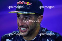 Daniel Ricciardo (AUS) Red Bull Racing in the FIA Press Conference. 23.10.2016. Formula 1 World Championship, Rd 18, United States Grand Prix, Austin, Texas, USA, Race Day.