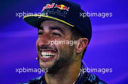 Daniel Ricciardo (AUS) Red Bull Racing in the FIA Press Conference. 23.10.2016. Formula 1 World Championship, Rd 18, United States Grand Prix, Austin, Texas, USA, Race Day.