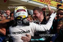 1st place Lewis Hamilton (GBR) Mercedes AMG F1 W07 . 23.10.2016. Formula 1 World Championship, Rd 18, United States Grand Prix, Austin, Texas, USA, Race Day.