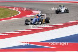 Felipe Nasr (BRA) Sauber C35. 23.10.2016. Formula 1 World Championship, Rd 18, United States Grand Prix, Austin, Texas, USA, Race Day.