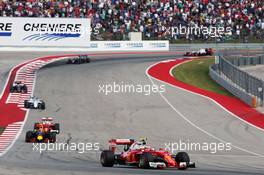 Kimi Raikkonen (FIN) Ferrari SF16-H. 23.10.2016. Formula 1 World Championship, Rd 18, United States Grand Prix, Austin, Texas, USA, Race Day.