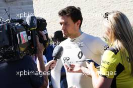 Jolyon Palmer (GBR) Renault Sport F1 Team with the media. 22.10.2016. Formula 1 World Championship, Rd 18, United States Grand Prix, Austin, Texas, USA, Qualifying Day.
