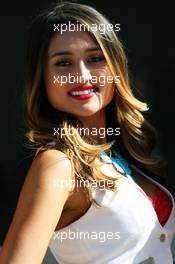 Grid girl. 22.10.2016. Formula 1 World Championship, Rd 18, United States Grand Prix, Austin, Texas, USA, Qualifying Day.
