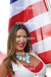 Grid girl. 23.10.2016. Formula 1 World Championship, Rd 18, United States Grand Prix, Austin, Texas, USA, Race Day.