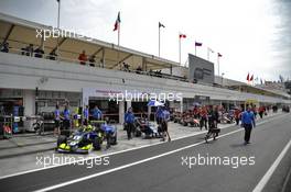 pit lane, Alessio Lorandi (ITA) Carlin Dallara F312 – Volkswagen,  23.04.2016. FIA F3 European Championship 2016, Round 2, Race 1, Hungaroring, Hungary