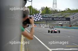 Ralf Aron (EST) Prema Powerteam Dallara F312 – Mercedes-Benz, chequered flag,  23.04.2016. FIA F3 European Championship 2016, Round 2, Race 1, Hungaroring, Hungary