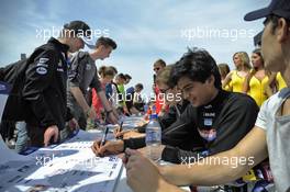 autograph session, Arjun Maini (IND) ThreeBond with T-Sport Dallara F312 – ThreeBond,  23.04.2016. FIA F3 European Championship 2016, Round 2, Race 2, Hungaroring, Hungary