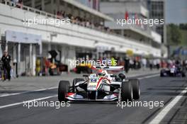 pit lane, Arjun Maini (IND) ThreeBond with T-Sport Dallara F312 – ThreeBond,  23.04.2016. FIA F3 European Championship 2016, Round 2, Race 2, Hungaroring, Hungary