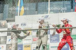 Podium, Joel Eriksson (SWE) Motopark Dallara F312 - Volkswagen, George Russell (GBR) HitechGP Dallara F312 - Mercedes-Benz, Mikkel Jensen (DNK) kfzteile24 Mücke Motorsport Dallara F312 - Mercedes-Benz,  29.07.2016. FIA F3 European Championship 2016, Round 7, Race 2, Spa, Belgium