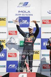 Rookie Podium: Niko Kari (FIN) Motopark Dallara F312 – Volkswagen.  01.10.2016. FIA F3 European Championship 2016, Round 9, Race 1, Imola, Italy