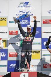 Podium: Race winner Niko Kari (FIN) Motopark Dallara F312 – Volkswagen.  01.10.2016. FIA F3 European Championship 2016, Round 9, Race 1, Imola, Italy