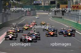 Race 1, Start of the race 18.06.2016. GP2 Series, Rd 3, Baku, Azerbaijan, Saturday.
