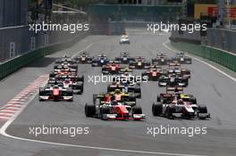 Race 2, Start of the race 19.06.2016. GP2 Series, Rd 3, Baku, Azerbaijan, Sunday.