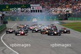 Race 2, Start of the race 31.07.2016. GP2 Series, Rd 7, Hockenheim, Germany, Sunday.
