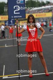 Race 1, Grid Girl 23.07.2016. GP2 Series, Rd 6, Budapest, Hungary, Saturday.