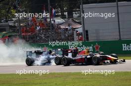 Race 1, Artem Markelov (Rus) Russian Time and Pierre Gasly (FRA) PREMA Racing 03.09.2016. GP2 Series, Rd 9, Monza, Italy, Saturday.