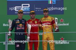 Race 2, 1st position  Norman Nato (FRA) Racing Engineering, 2nd position Pierre Gasly (FRA) PREMA Racing and 3rd position  Antonio Giovinazzi (ITA) PREMA Racing 04.09.2016. GP2 Series, Rd 9, Monza, Italy, Sunday.