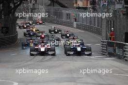 Race 2, Start of the race 28.05.2016. GP2 Series, Rd 2, Monte Carlo, Monaco, Saturday.