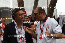 Race 2, Alejandro Agag, Formula E holdings Ceo and Bruno Michel (FRA) Gp2 Promoter 28.05.2016. GP2 Series, Rd 2, Monte Carlo, Monaco, Saturday.