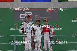 Race 2, 1st position Nyck De Vries (HOL) ART Grand Prix, 2nd position Alexander Albon (THA) ART Grand Prix and 3rd position Antonio Fuoco (ITA) Trident 04.09.2016. GP3 Series, Rd 7, Monza, Italy, Sunday.