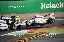 Race 1, Crash, Ralph Boschung (SUI) Koiranen GP 03.09.2016. GP3 Series, Rd 7, Monza, Italy, Saturday.