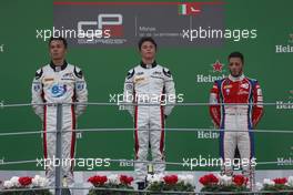 Race 2, 1st position Nyck De Vries (HOL) ART Grand Prix, 2nd position Alexander Albon (THA) ART Grand Prix and 3rd position Antonio Fuoco (ITA) Trident 04.09.2016. GP3 Series, Rd 7, Monza, Italy, Sunday.