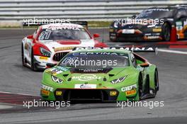 #63 GRT Grasser-Racing-Team, Lamborghini Huracán GT3: Rolf Ineichen, Christian Engelhart.15.-17.04.2016, ADAC GT-Masters, Round 1, Motorsport Arena Oschersleben, Germany.
