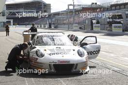 Pit stop #99 Precote Herberth Motorsport Porsche 911 GT3 R: Robert Renauer, Martin Ragginger  30.09.-02.10.2016, ADAC GT-Masters, Round 7, Hockenheim, Germany.