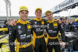 Tom Blomqvist, Victor Bouveng, Christian Krognes, Walkenhorst Motorsport powered by Dunlop, BMW M6 GT3 14.05.2016. VLN 58. ADAC ACAS H&R Cup, Round 3, Nurburgring, Germany.  This image is copyright free for editorial use © BMW AG 