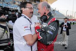 Rob Leupen (NDL) Toyota Gazoo Racing Director Business Operations  with Dr. Wolfgang Ullrich (GER) Audi Motorsport Team Boss. 19.11.2016. FIA World Endurance Championship, Round 9, Six Hours of Bahrain, Sakhir, Bahrain, Saturday