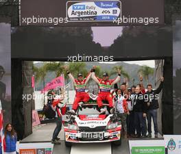 24.04.2016 - NicolÃ¡s FUCHS (PER) -  Fernando MUSSANO (ARG) Skoda Fabia R5 21-24.04.2016 FIA World Rally Championship 2016, Rd 4, Rally Argentina, Villa Carlos Paz, Argentina