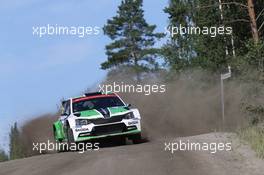 Pontus Tiddemand (SWE) Jonas Andersson (SWE), Skoda Fabia R5 28-31.07.2016. FIA World Rally Championship 2016, Rd 8, Rally Finland, Jyvaskyla, Finland.