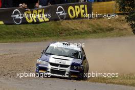 P. SANGERMANI - F. BERISONZI, MITSUBISHI LANCER EVO IX 18-24.08.2016 FIA World Rally Championship 2016, Rd 9, Rally Deutschland, Trier, Germany