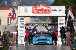 Elfyn Evans, Daniel Barrit (Ford Fiesta R5,  M-Sport World Rally Team), WRC2 Winners 20-24.01.2016 FIA World Rally Championship 2016, Rd 1, Rally Monte Carlo, Monte Carlo, Monaco