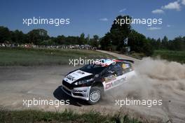 Karl Kruuda (EST) - Martin Jarveoja (EST) Ford Fiesta R5, Drive Dmack Trophy Team 30.06-03.07.2016. World Rally Championship, Rd 7, Rally Poland, Mikolajki, Poland.