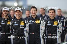 Nürburgring (GER) 24th May 2017. group picture, #19 BMW M6 GT3, Schubert Motorsport, Tom Onslow-Cole (GBR).  #20 BMW M6 GT3, Schubert Motorsport, Jörg Müller (GER), Bruno Spengler (CAN), Kuno Wittmer (CAN).