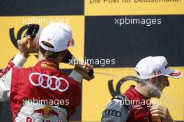 Podium: Mattias Ekstrom (SWE) Audi Sport Team Abt Sportsline, Audi A5 DTM and Rene Rast (GER) Audi Sport Team Rosberg, Audi RS 5 DTM. 18.06.2017, DTM Round 3, Hungaroring, Hungary, Sunday.
